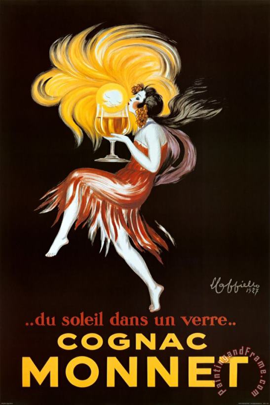 Cognac Monnet Vintage Ad Art Print Poster painting - Leonetto Cappiello Cognac Monnet Vintage Ad Art Print Poster Art Print