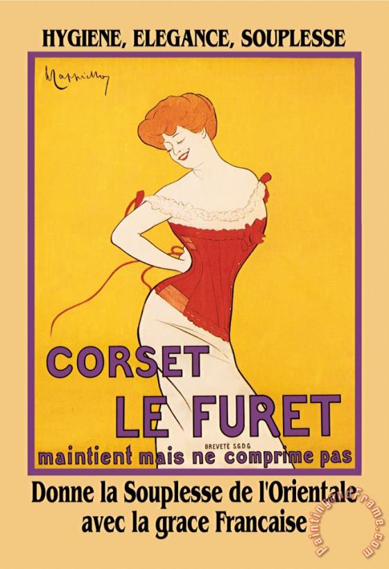 Corset Le Furet painting - Leonetto Cappiello Corset Le Furet Art Print