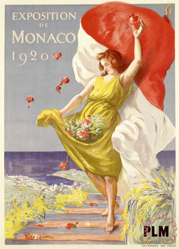 Leonetto Cappiello Exposition De Monaco 1920 Art Print