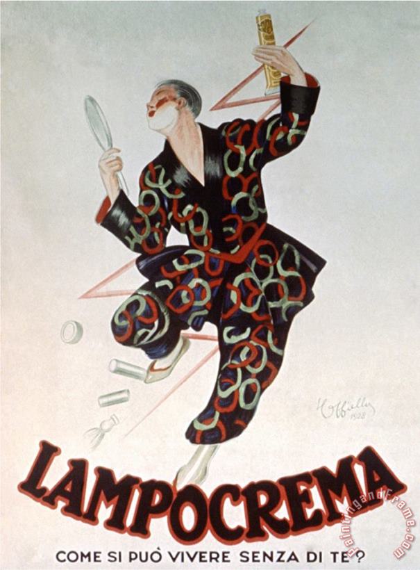 Lampocrema painting - Leonetto Cappiello Lampocrema Art Print