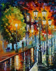 Leonid Afremov After A Night Rain