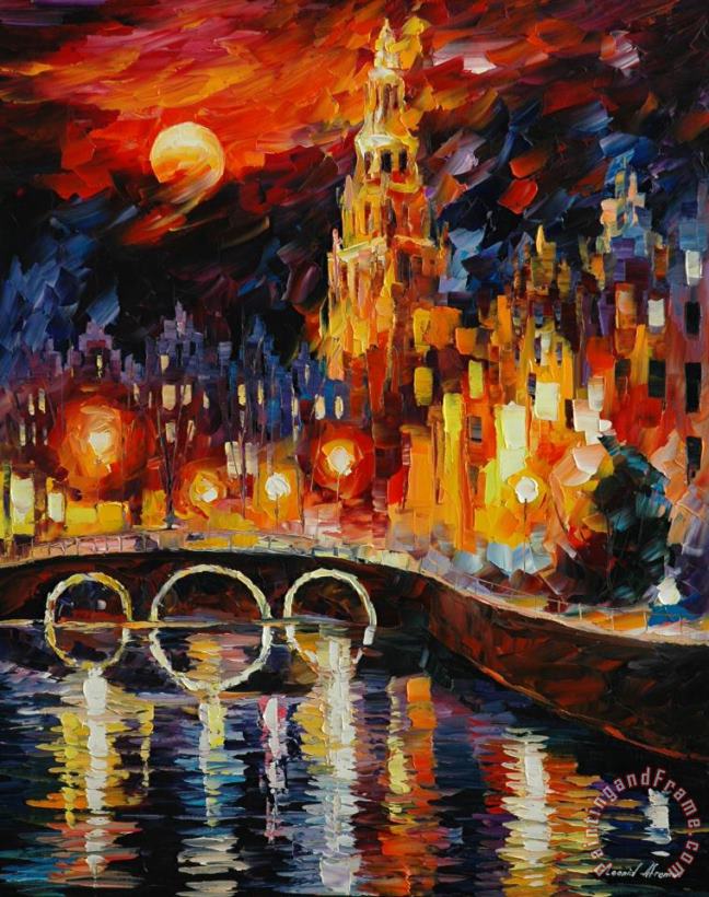 Leonid Afremov Amsterdam's Magic Art Painting