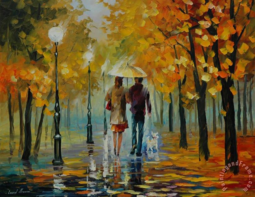 Leonid Afremov Autumn Elegy painting - Autumn Elegy print for sale