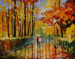 Leonid Afremov Autumn Rain