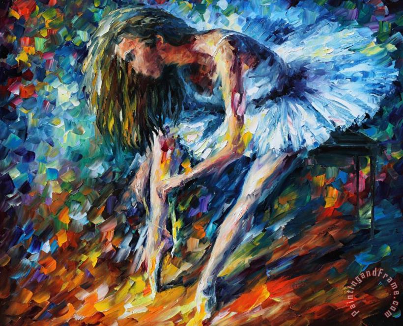 Ballerina painting - Leonid Afremov Ballerina Art Print