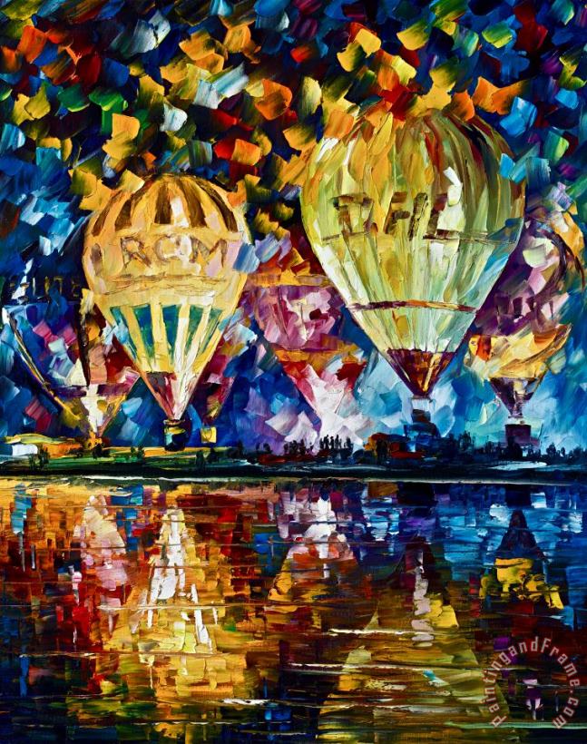 Leonid Afremov Balloon Parade Art Print