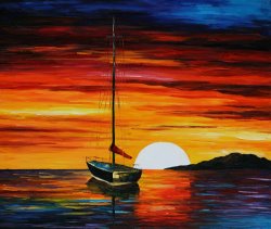 Leonid Afremov Beautiful Sunset