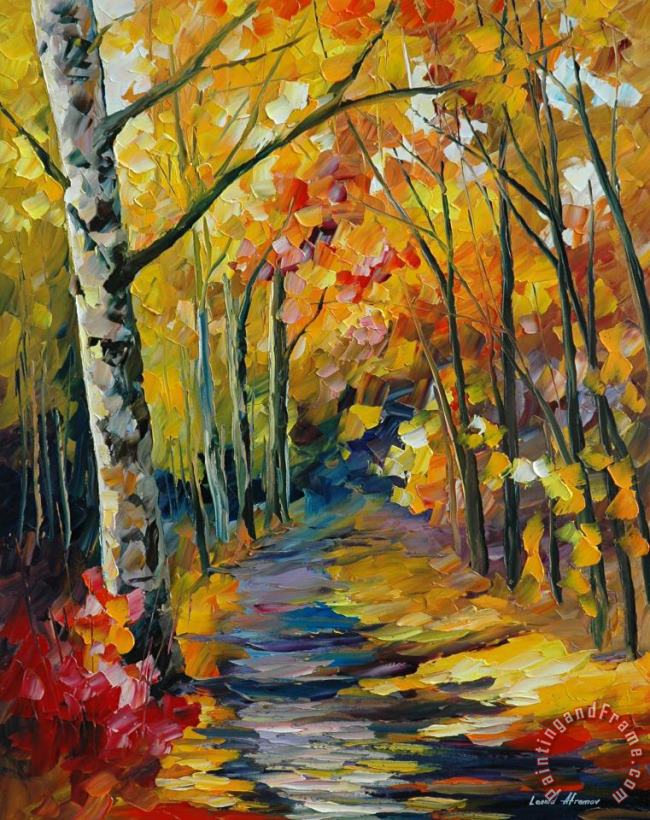 Birch Forest painting - Leonid Afremov Birch Forest Art Print
