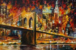 Leonid Afremov Brooklyn Bridge