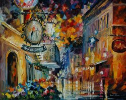 Leonid Afremov Cafe In The Old City