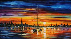 Leonid Afremov Calm Sunset