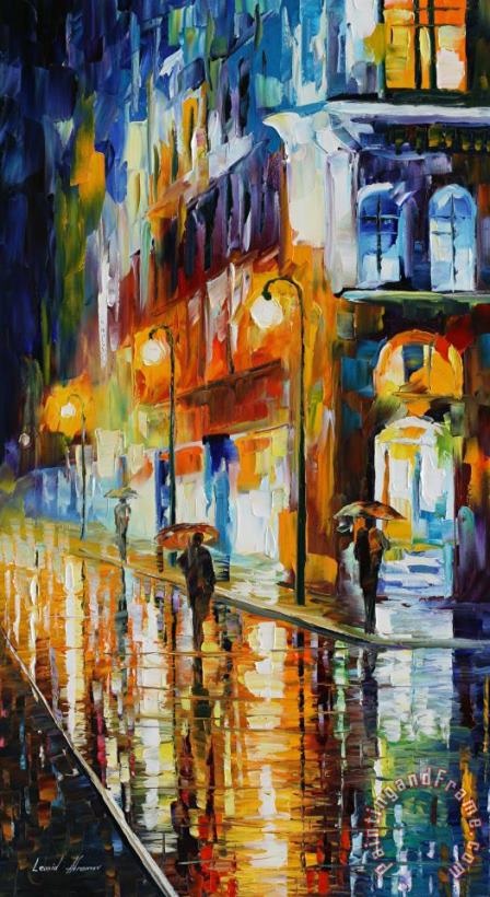 Leonid Afremov City Of Rain Art Painting