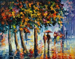 Leonid Afremov Coolness Of The Rain