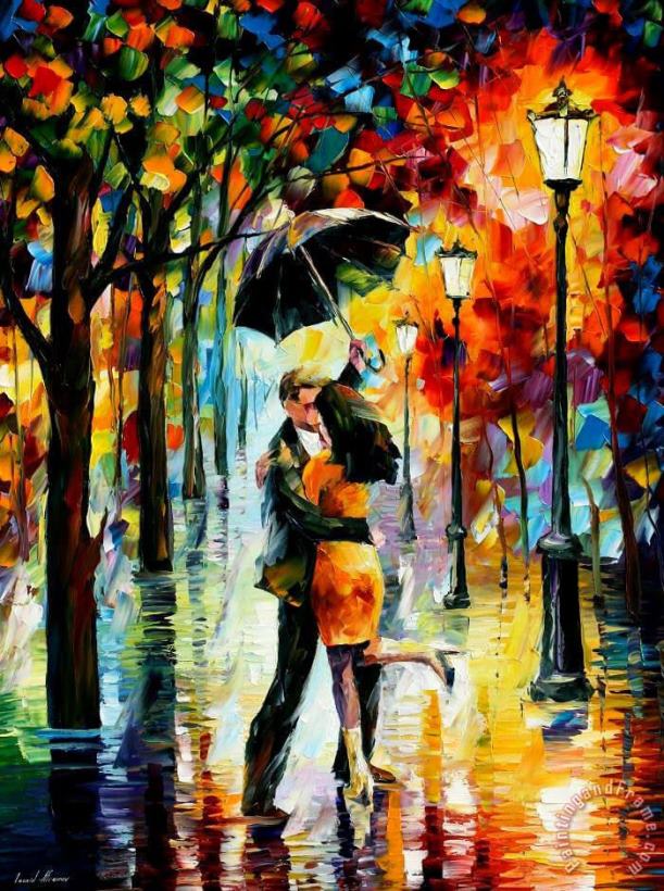 Leonid Afremov Dance Under The Rain Art Painting