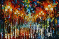 Leonid Afremov Date With The Rain