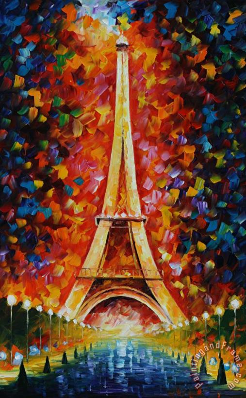 Eiffel Tower painting - Leonid Afremov Eiffel Tower Art Print