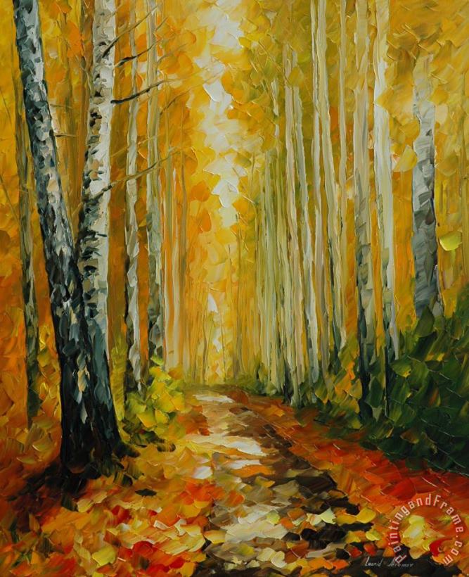 Leonid Afremov Fall Birches Art Painting