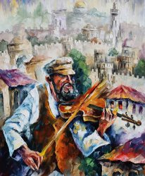 Leonid Afremov Fiddler  - Commissioned painting