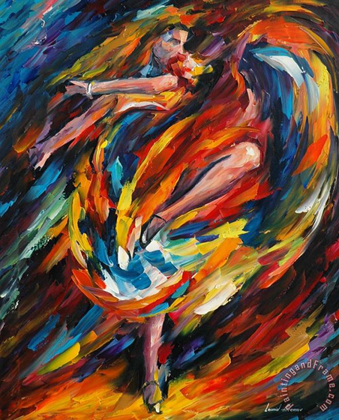 Leonid Afremov Flamenco Art Print