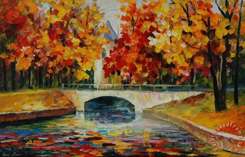Leonid Afremov Golden Trees Art Painting