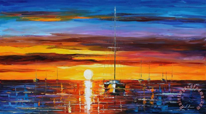 Hot Sunrise painting - Leonid Afremov Hot Sunrise Art Print