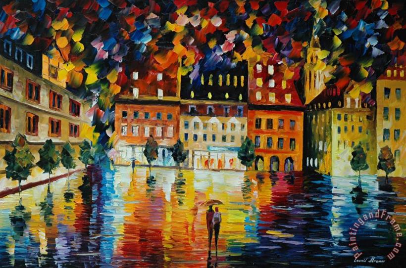 Leonid Afremov In The Old City Art Painting
