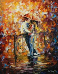Leonid Afremov Kiss On The Bridge