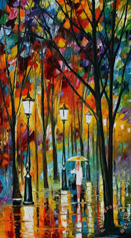 Lady In White painting - Leonid Afremov Lady In White Art Print