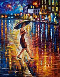 Leonid Afremov Late Return High Resolution Image