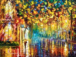 Leonid Afremov Late Stroll