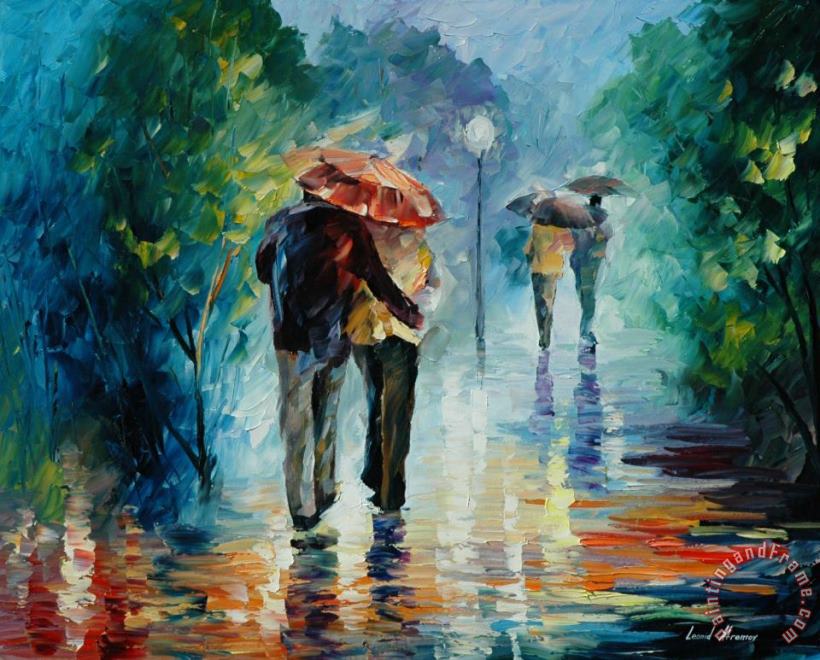 Leonid Afremov Lets Go Where Its Warm And Dry Art Painting