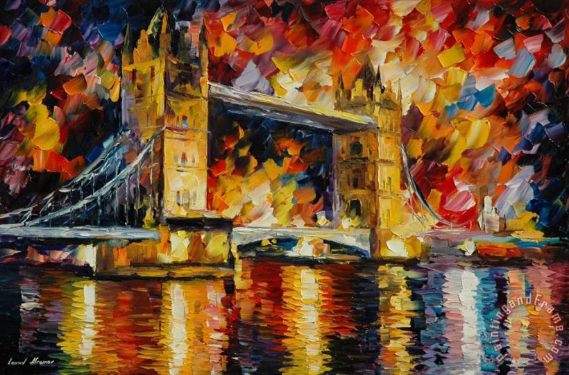 London Bridge painting - Leonid Afremov London Bridge Art Print