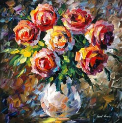 Leonid Afremov Lovely Flowers