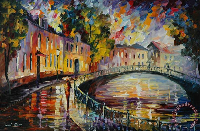 Leonid Afremov Magic Bridge Art Painting