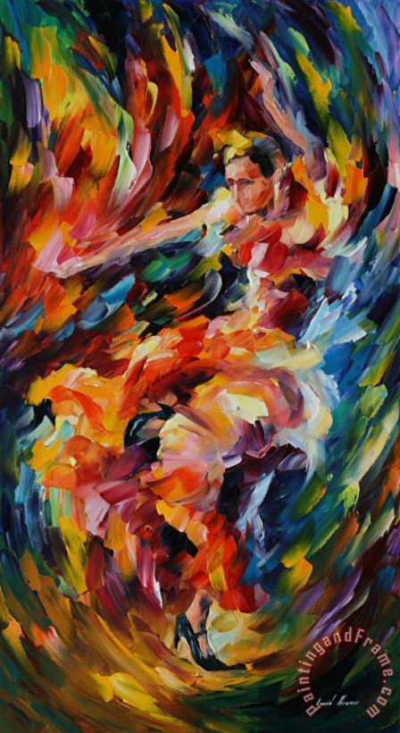 Leonid Afremov Magic Flamenco Art Print