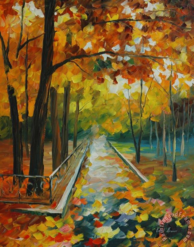 November Park painting - Leonid Afremov November Park Art Print