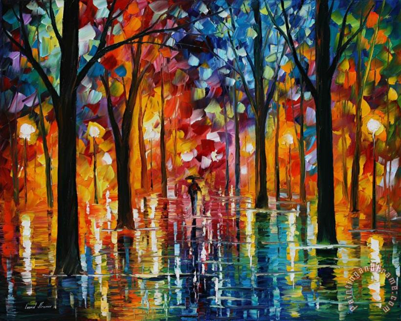 Rain Of Fire painting - Leonid Afremov Rain Of Fire Art Print