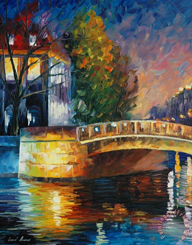 Leonid Afremov Sleepy Bridge Art Painting