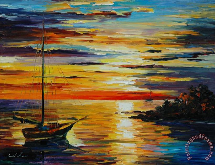 Leonid Afremov Spring Harbor Art Painting