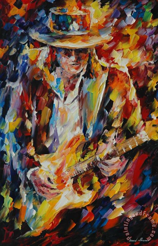Steve Ray Vaughan painting - Leonid Afremov Steve Ray Vaughan Art Print