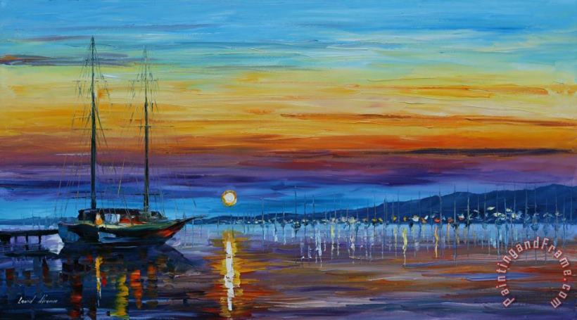 Sunset Over Eternity painting - Leonid Afremov Sunset Over Eternity Art Print
