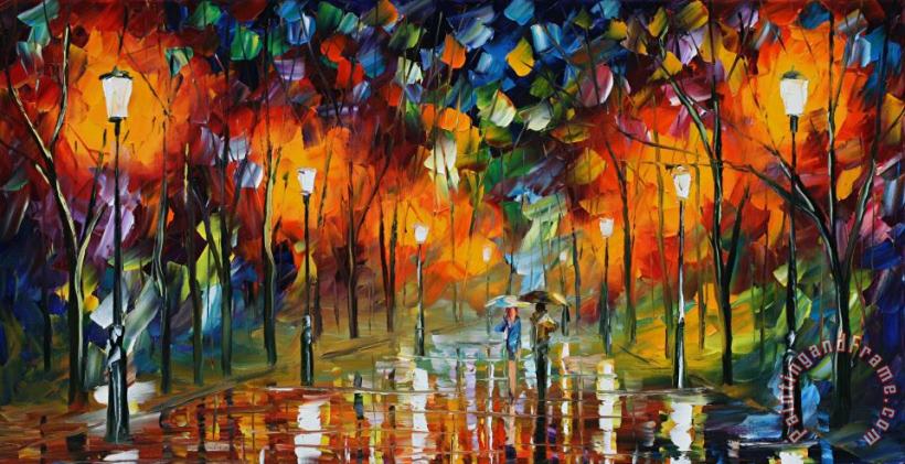Leonid Afremov The Scent Of The Rain Art Print