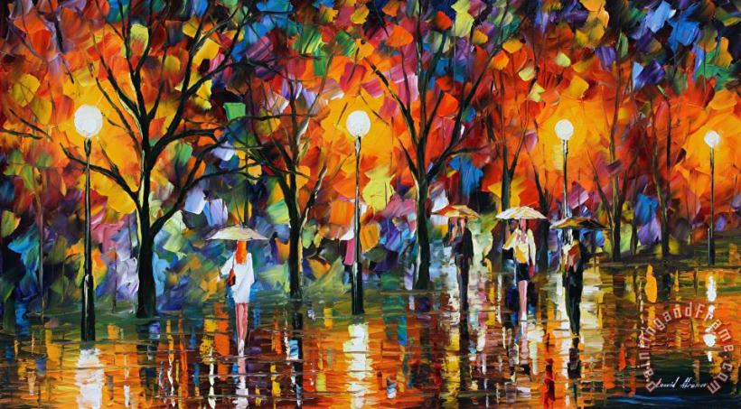 The Song Of The Rain painting - Leonid Afremov The Song Of The Rain Art Print