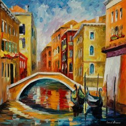 Leonid Afremov Venice Bridge