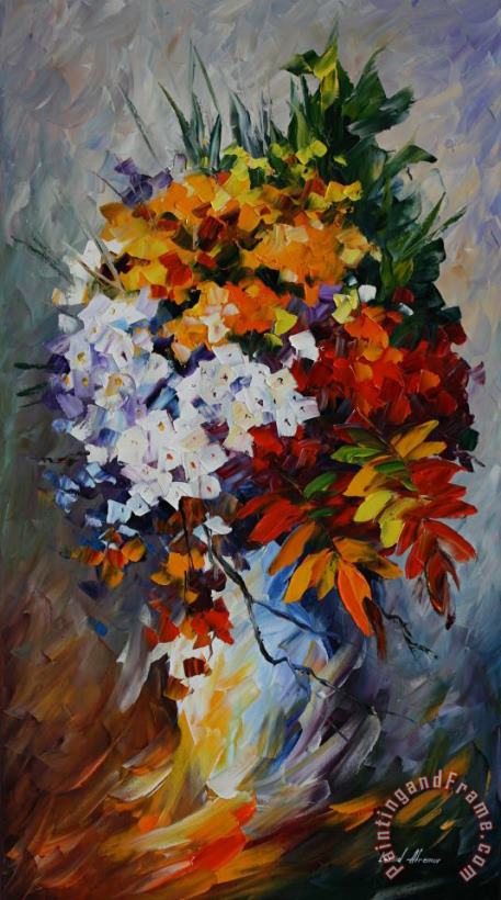 Leonid Afremov Winter Bouquet Art Print