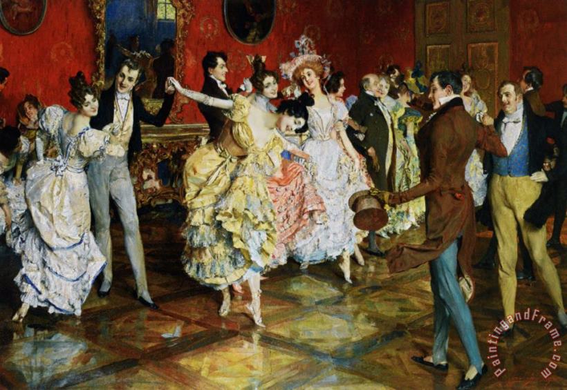 At The Ball painting - Leopold Schmutzler At The Ball Art Print