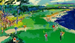 Leroy Neiman 18th at Pebble Beach
