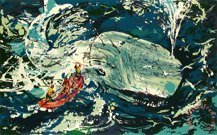 Leroy Neiman Blue Whale Art Painting