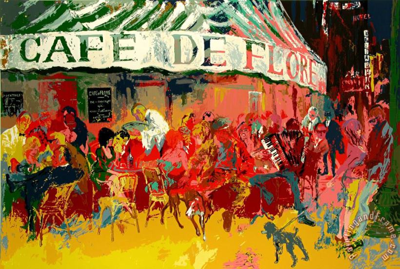 Cafe De Flore II painting - Leroy Neiman Cafe De Flore II Art Print