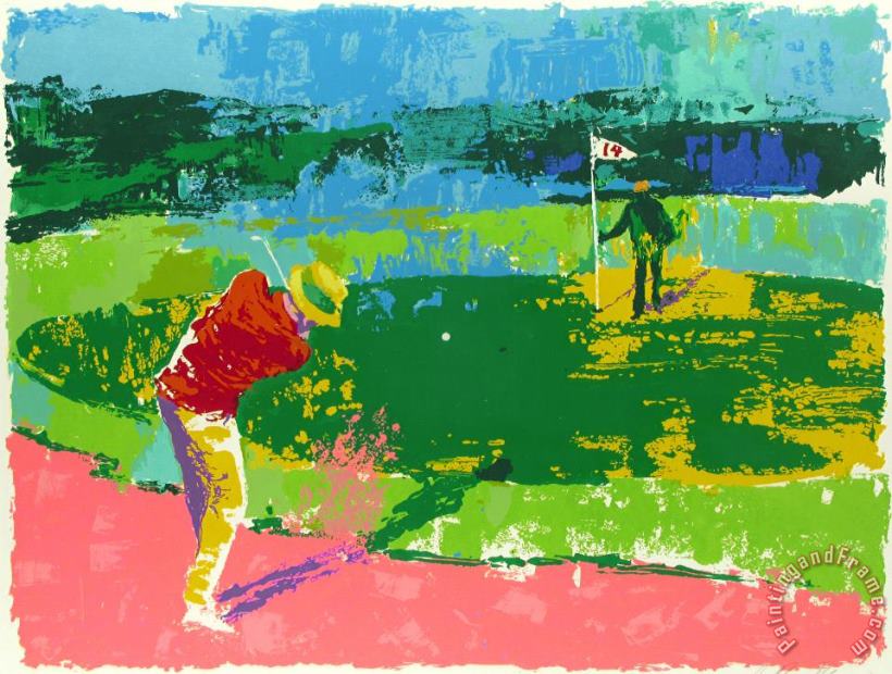 Chipping on painting - Leroy Neiman Chipping on Art Print